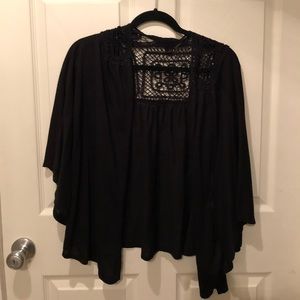 Black flowy cover up